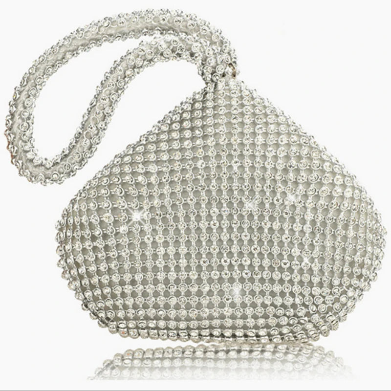 Satin Rhinestone Women Dinner Pack Evening Bags