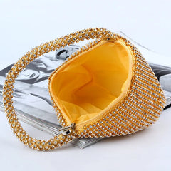 Satin Rhinestone Women Dinner Pack Evening Bags