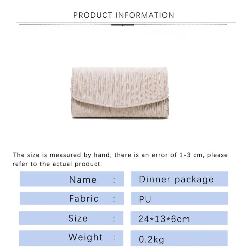 Solid Handbags for Woman Ladies Clutch Bags
