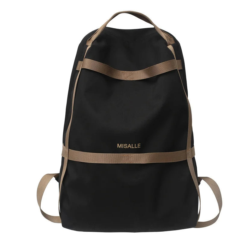 Women Backpacks Nylon Solid Ladies School Bags Minimalist Large Capacity Bookbag