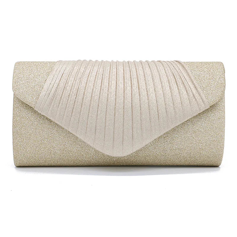 Glitter Flap Evening Bag Clutch Bridal Shoulder Prom Handbag