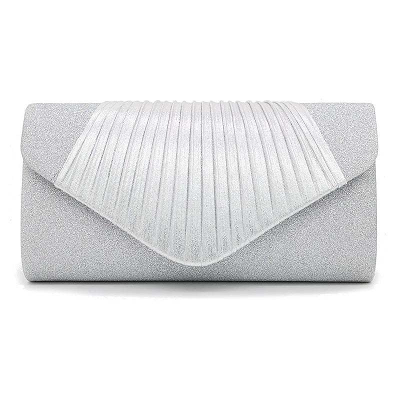 Glitter Flap Evening Bag Clutch Bridal Shoulder Prom Handbag