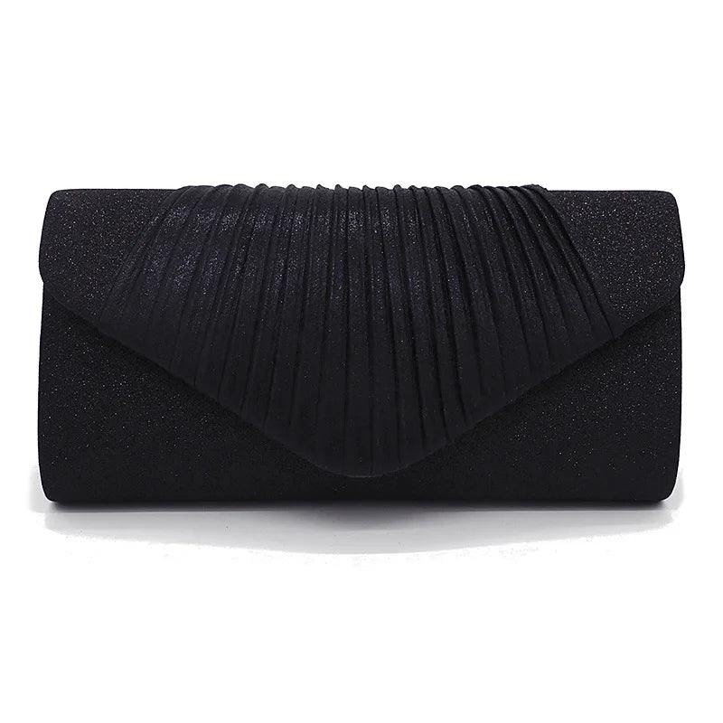 Glitter Flap Evening Bag Clutch Bridal Shoulder Prom Handbag
