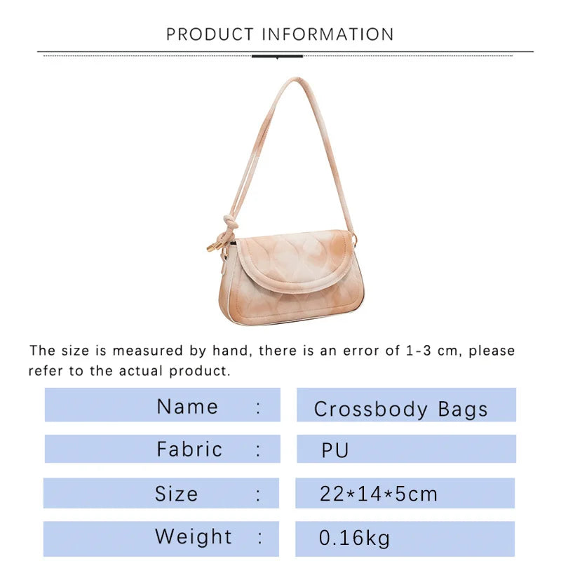 Gradient Shoulder Bag PU Leather Crossbody Women Handbag