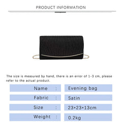 Shoulder Bag with Detachable Chain Evening Gift Pack Wedding Clutch Handbags