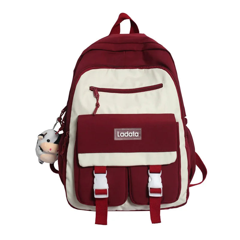 TRAVESY Waterproof Nylon Backpack Women Middle School Large Capacity