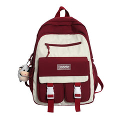 TRAVESY Waterproof Nylon Backpack Women Middle School Large Capacity