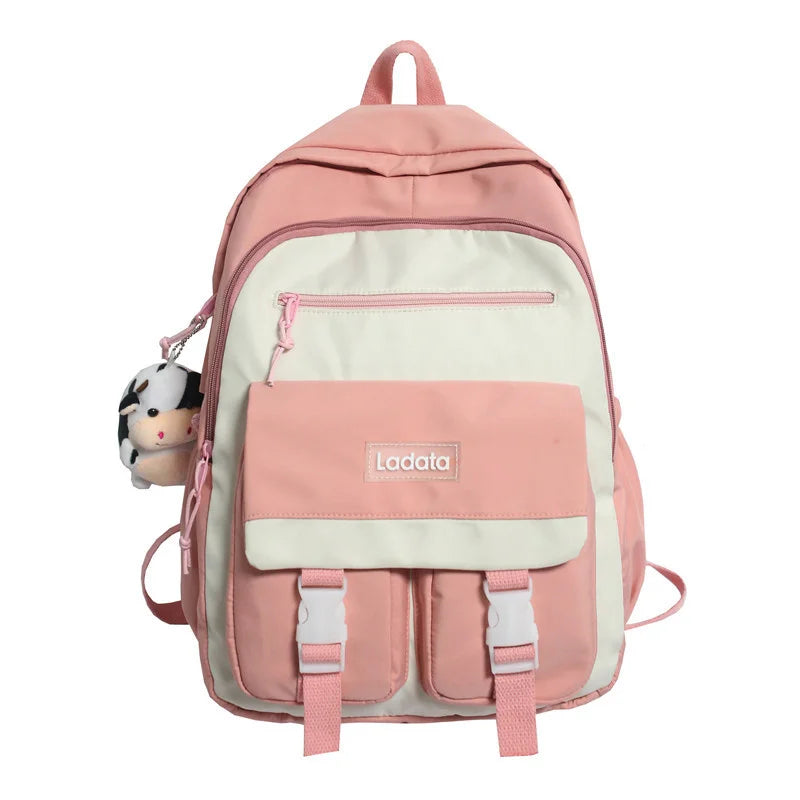 TRAVESY Waterproof Nylon Backpack Women Middle School Large Capacity