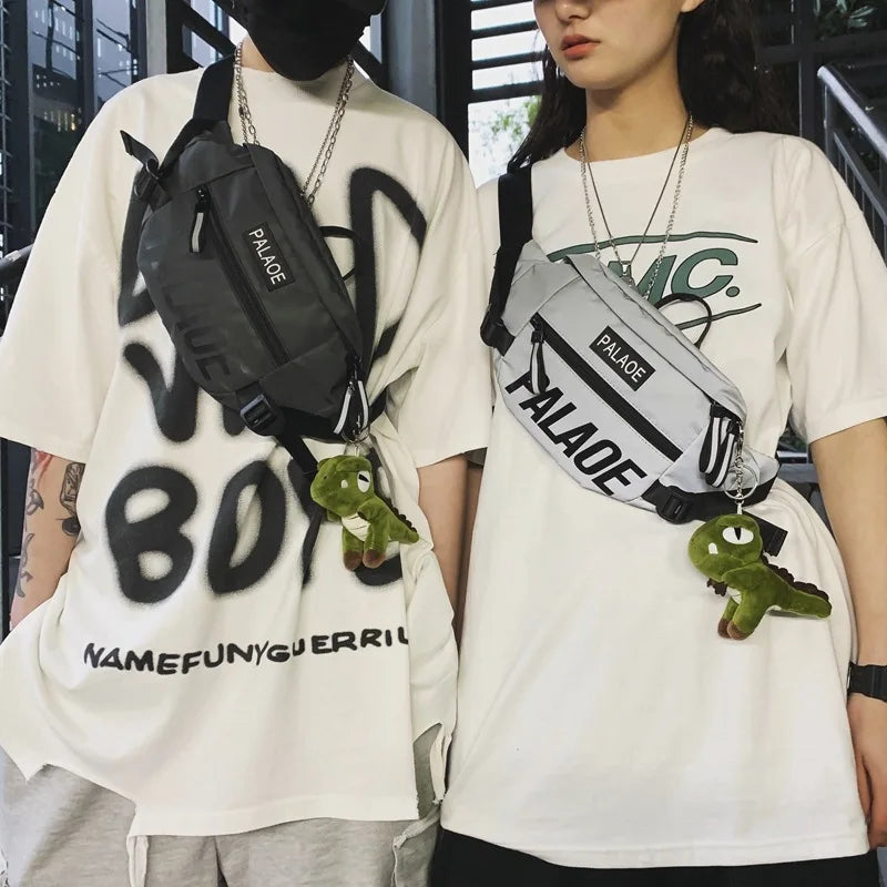 Reflective Shoulder Bag Hip-hop Personality Chest Bag