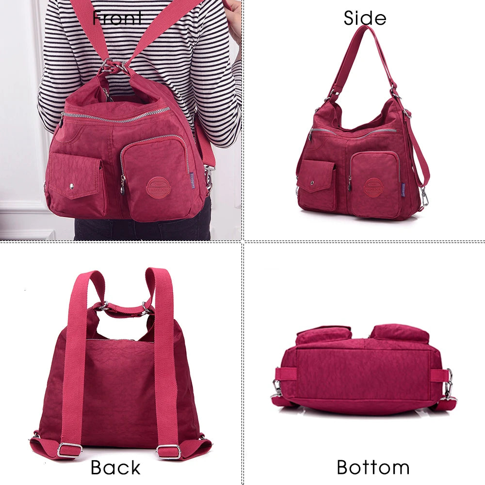 TTOU Multi-function Female Bag Waterproof Nylon Shoulder Bag