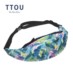 TTOU Waist Bag 3D Printing Fanny Pack Belt Bum Bag Travelling Mobile Phone Bag