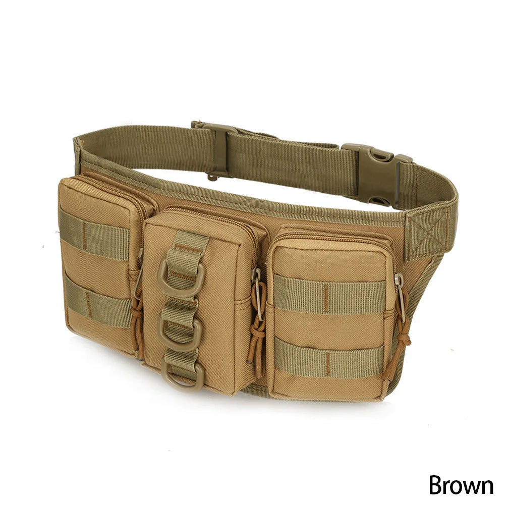 Tactical Men Waist Pack Hiking Bag Army Outdoor Sports Climbing Camping Army Fan