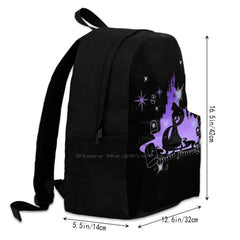 Tangled Silhouette Portrait Fleece Backpack Student School Laptop Travel Bag