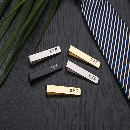 Tangula Tie Clip Stainless Steel Success Men Suit Name Logo Tie Clip