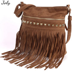 Tassel Shoulder Bag for Travel Shopping, Ladies Bags with Adjustable Strap