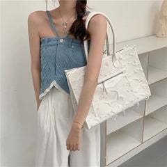 Canvas Shoulder Bag Large Capacity Clutch Purse Handbags Crossbody Travel Tote