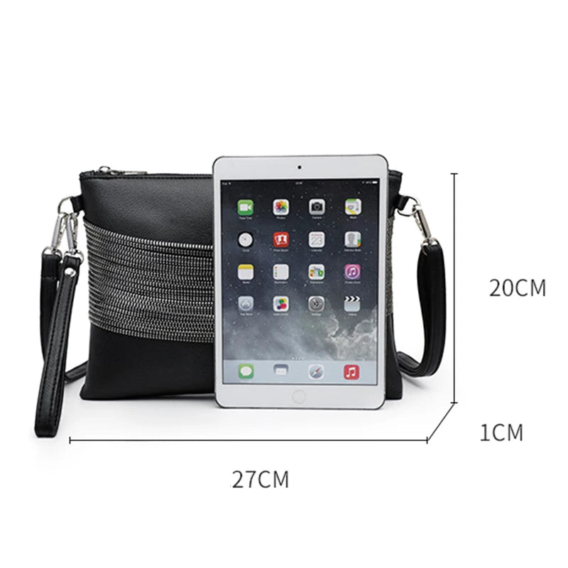 Tassel Chain Handbag Soft Leather Crossbody Bag for Women