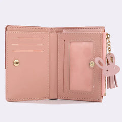 Tassel Ladies Short Wallet Zipper Clutch Bag Slim Small Wallet