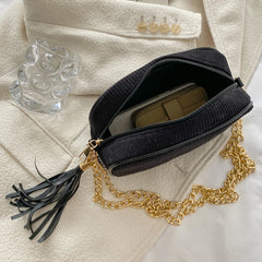 Chain Crossbody Bag Zipper Satchels Shoulder Bag