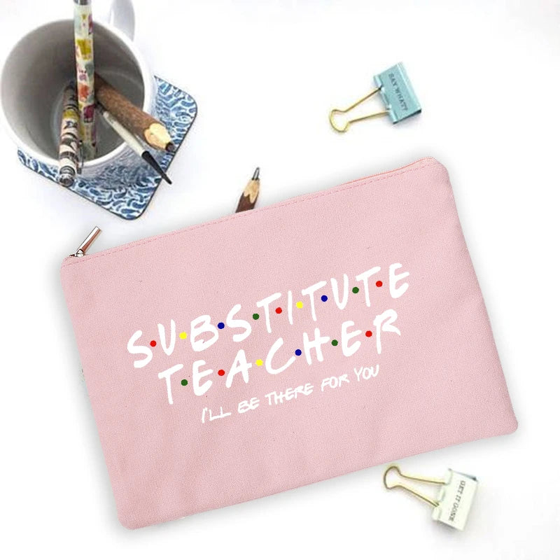 Teacher Large Capacity Pencil Case School Supplies Storage Bag Travel Wash Pouch