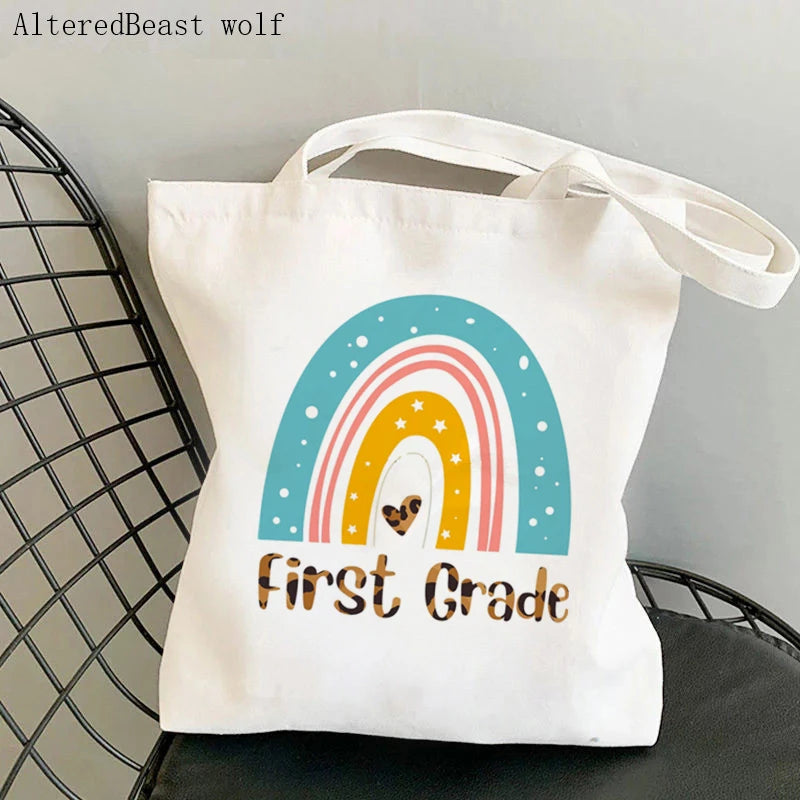 English Teacher Printed Bag Shopping Canvas Shopper Bag Tote Shoulder Lady Bag