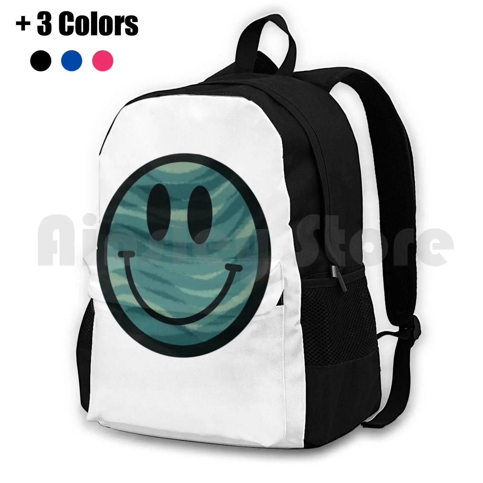 Teal Face Outdoor Hiking Backpack Riding Climbing Sports Bag Summer Vintage