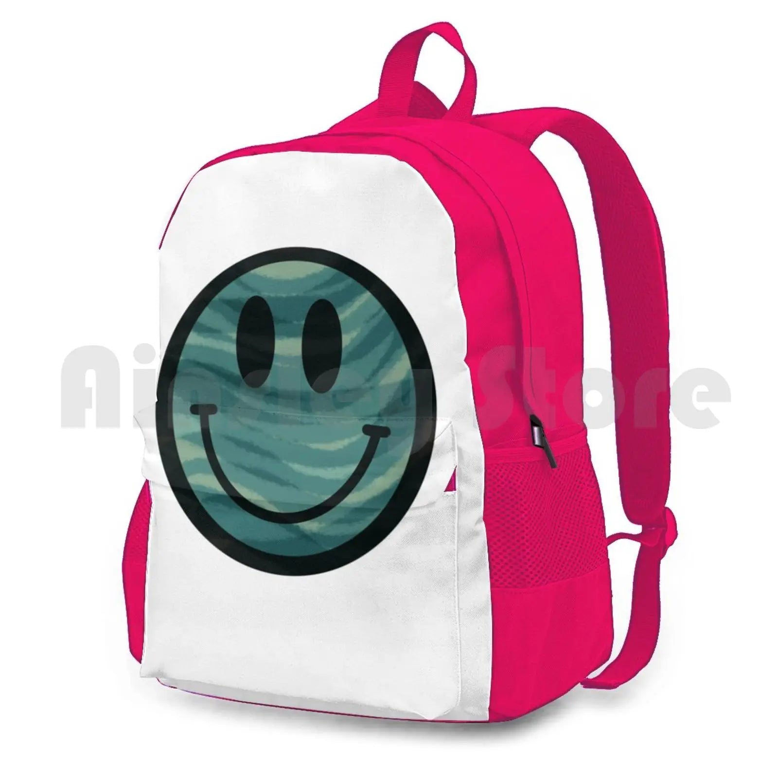 Teal Face Outdoor Hiking Backpack Riding Climbing Sports Bag Summer Vintage