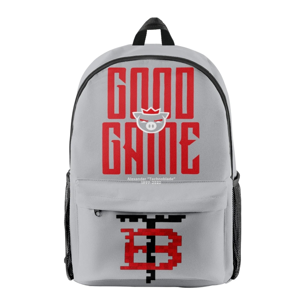 Technoblade Good Game Merch Backpack School Bag