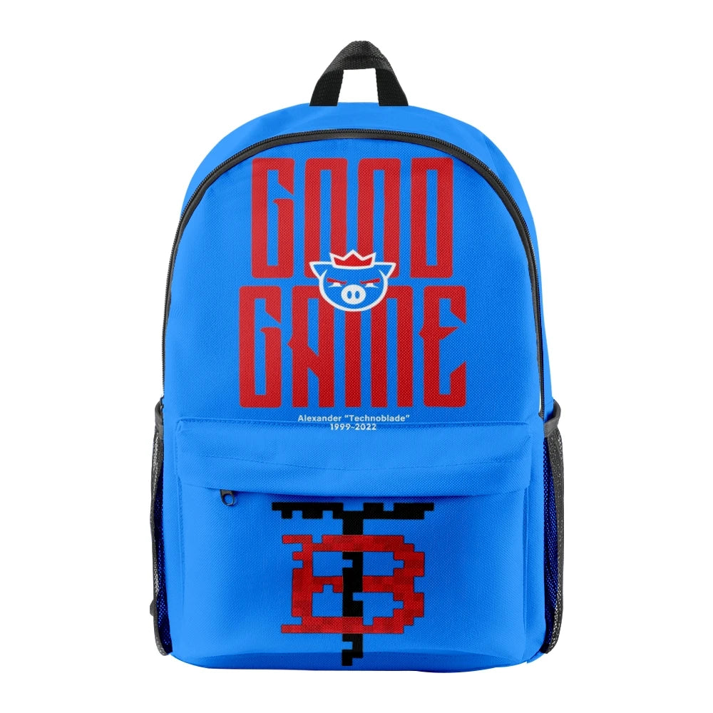 Technoblade Good Game Merch Backpack School Bag