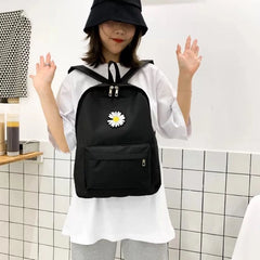 Teen School Bag For Girls Backpack Solid Women Bookbags