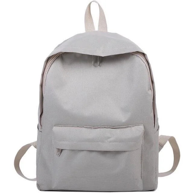 Teen School Bag For Girls Backpack Solid Women Bookbags