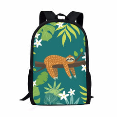 Teen School Bag Sloth Koala Print Pattern Student School Bag