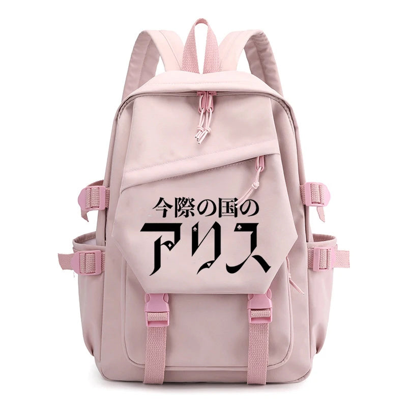 Alice In Borderland Print Teenage Backpack