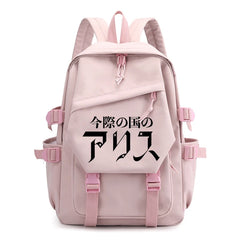 Alice In Borderland Print Teenage Backpack