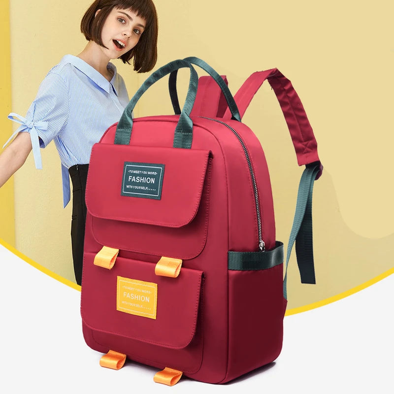 Casual Women Backpack Nylon School Bags