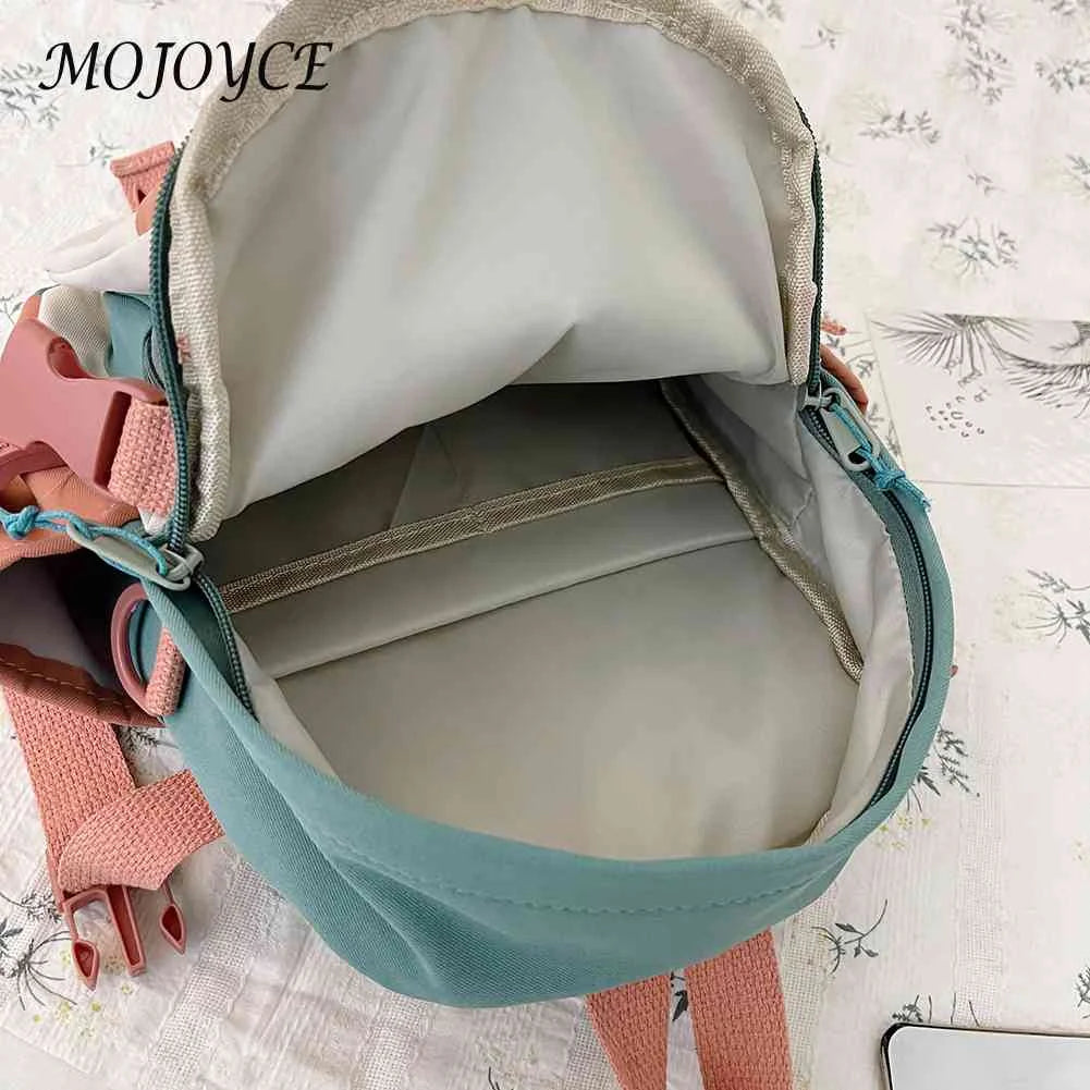 Teen Girls Cartoon School Backpack Large Capacity Travel Rucksack Nylon Knapsack