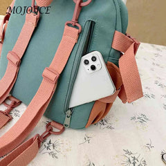 Teen Girls Cartoon School Backpack Large Capacity Travel Rucksack Nylon Knapsack