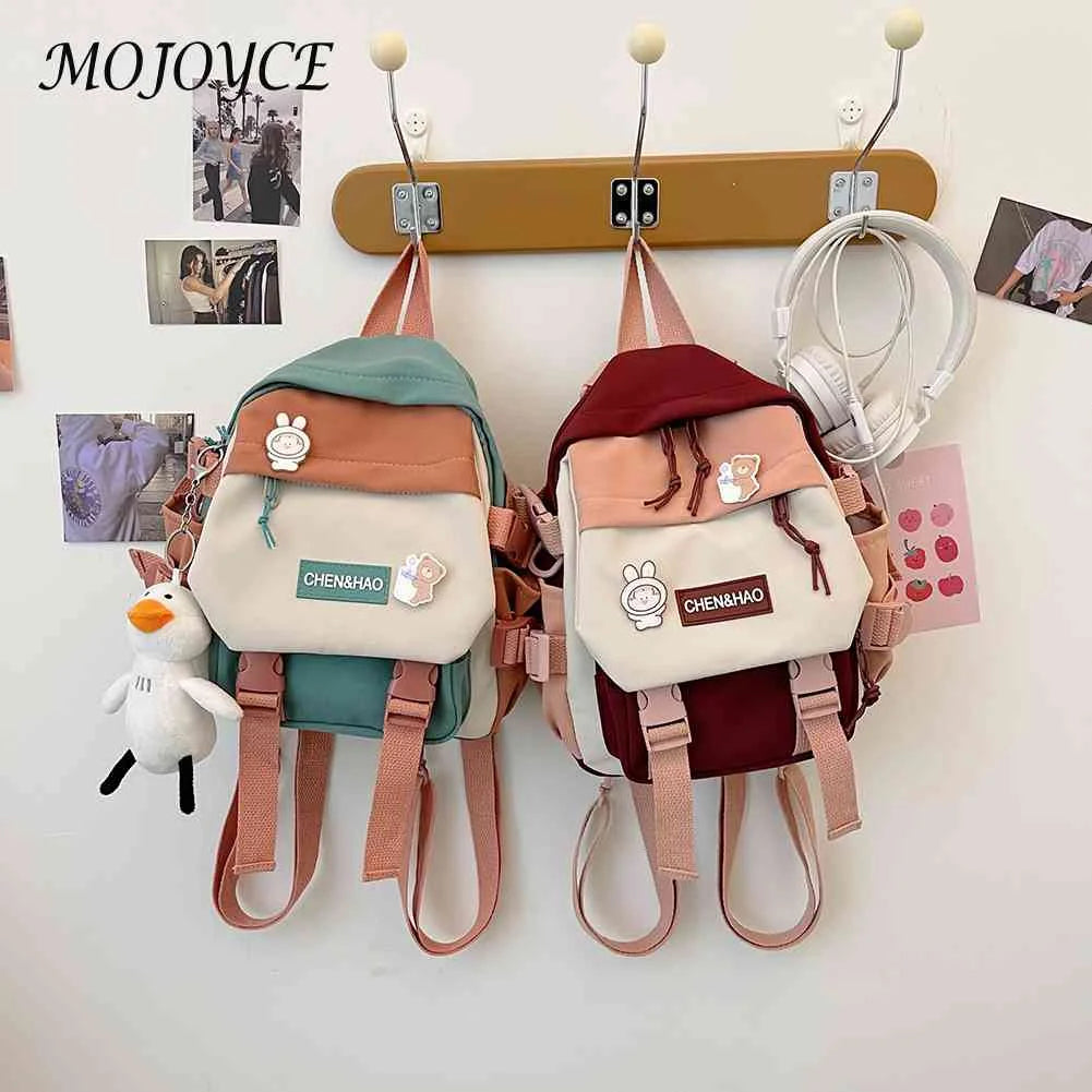 Girls Cartoon School Backpacks Nylon Travel Rucksack
