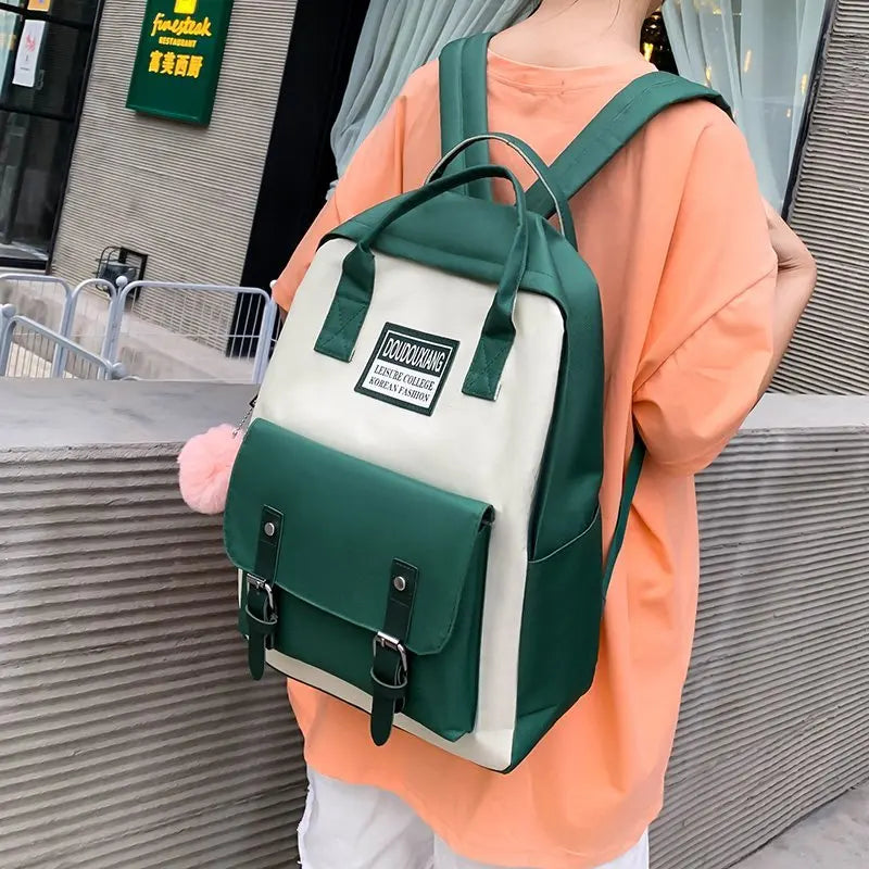 Canvas Girls Shoulder Bag School Backpack Casual Rucksack