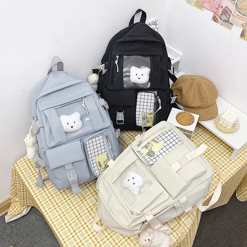 Anti-Theft Backpack for Teenage Girls with Multi-Pocket Design