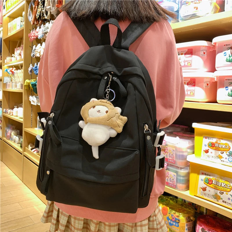 Teenage Girls Anti-Theft Backpack Women School Bag