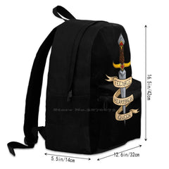 Tattoo Backpack For Student School Laptop Travel Bag Tattoo Dagger