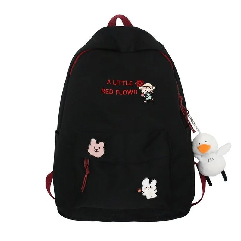 Teenager Girl Backpack Schoolbag Mochila Impermeable Canvas Bags