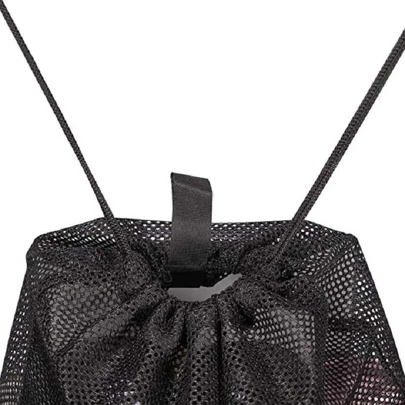 Teen Mesh Gym Sack Drawstring Backpack Soccer Ball Bag