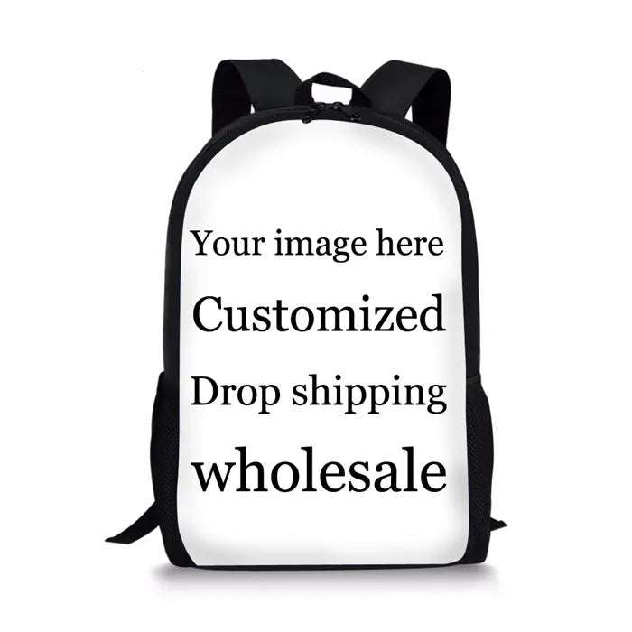French Bulldog Print Teen Girls School Bag 16inch