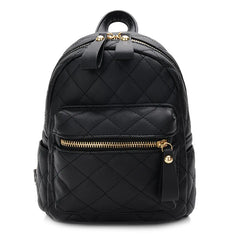 Girls Small Backpack Female Lingge Leather Backpack Purse Mini School Bags