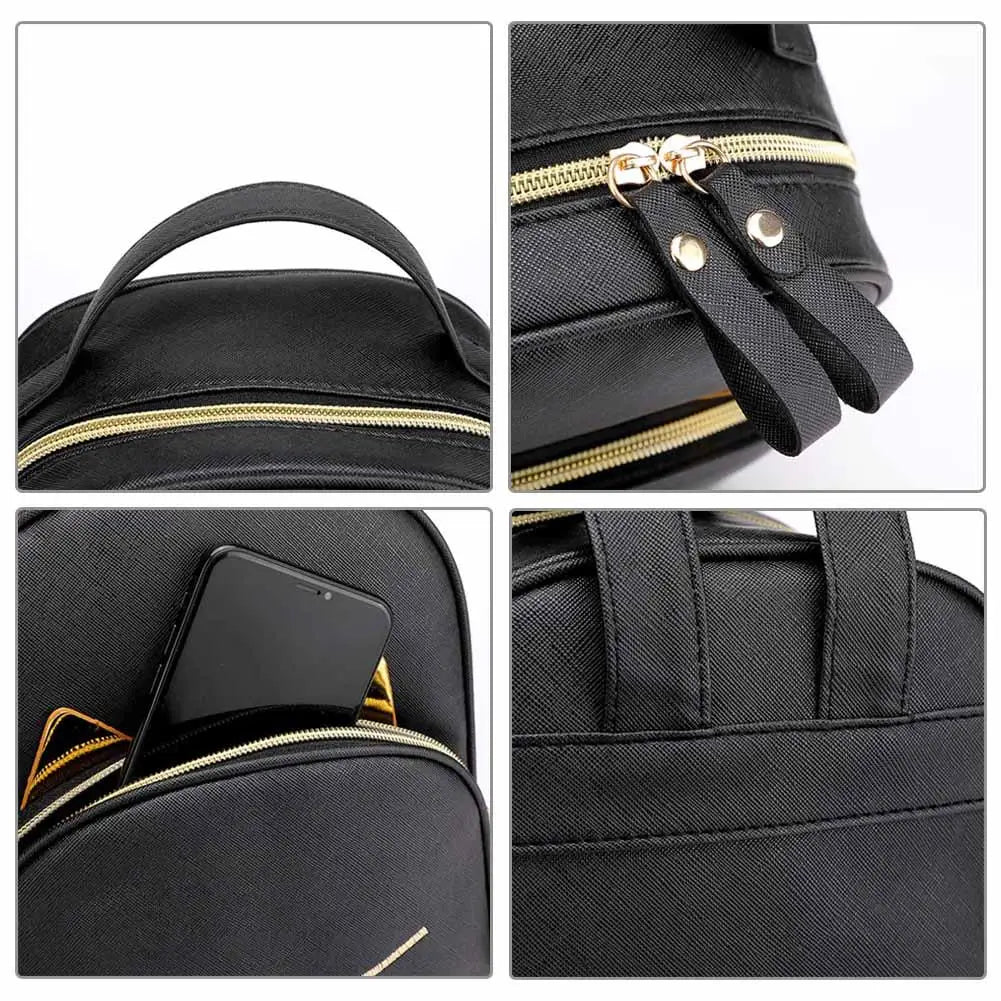 Girls Cat Cartoon Square Satchel PU Leather School Bag