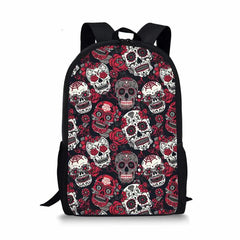 Teenagers Sugar Skulls 3D Printed Schoolbag Large Shoulder Backpack