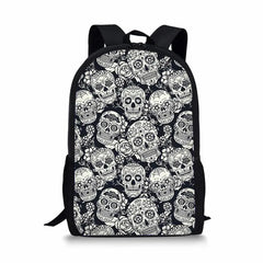 Teenagers Sugar Skulls 3D Printed Schoolbag Large Shoulder Backpack