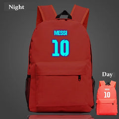 Messi Night-luminous Barcelona School Bag for Boys, Galaxy Design